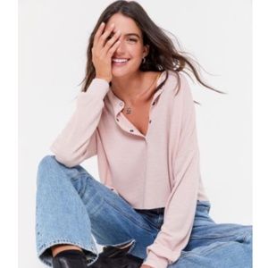 Out from Under Emmy cropped Henley top